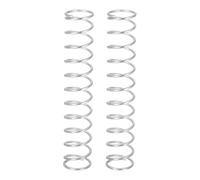 sourcing map 2Pcs Compression Springs, 1.6mm Wire Diameter x 18mm OD x 100mm Length 304 Stainless Steel Extension Spring Ballpoint Pen Pressure Springs for Shop Home Repairs, Silver