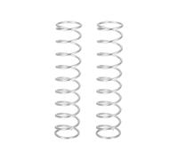 sourcing map 2Pcs Compression Springs, 1.6mm Wire Diameter x 18mm OD x 80mm Length 304 Stainless Steel Extension Spring Ballpoint Pen Pressure Springs for Shop Home Repairs, Silver
