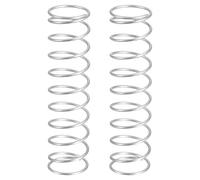 sourcing map 2Pcs Compression Springs, 1mm Wire Diameter x 15mm OD x 60mm Length 304 Stainless Steel Extension Spring Ballpoint Pen Pressure Springs for Shop Home Repairs, Silver