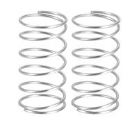 sourcing map 2Pcs Compression Springs, 1mm Wire Diameter x 16mm OD x 30mm Length 304 Stainless Steel Extension Spring Ballpoint Pen Pressure Springs for Shop Home Repairs, Silver