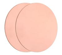 sourcing map 2Pcs Copper Round Plate, 0.08"(2mm) Thick 4"(100mm) Dia Pure Copper Metal Sheet T2 Copper Round Disc Brass Circle Gaskets for Metal Stamping DIY Crafts