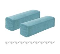 sourcing map 2Pcs Couch Arm Covers, Stretch Sofa Armrest Cover with Twist Pins Scratch-Resistant Sofa Arm Protectors for Chairs Sofas Couch Armchair (27.5"- 29.5" Length, Light Blue)