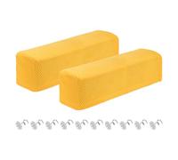 sourcing map 2Pcs Couch Arm Covers, Stretch Sofa Armrest Cover with Twist Pins Scratch-Resistant Sofa Arm Protectors for Chairs Sofas Couch Armchair (27.5"- 29.5" Length, Lemon Yellow)