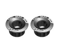 sourcing map 2pcs Crank Cover Screw M20 Aluminum Alloy Bicycle Crank Fixing Bolt Bike Crankset Arm Bolt Chainwheel Screws for Mountain Bike, Black