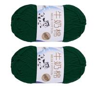 sourcing map 2PCS Crocheting Yarn,Dark Green 5 Ply Acrylic Yarn 100g Sport Weight Yarns Bulk Soft and Fluffy Yarns for Knitting DIY Crochet Handicraft Blankets Gift,197 Yards
