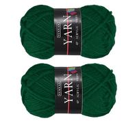 sourcing map 2PCS Crocheting Yarn, Deep Forest Green 4 Ply Acrylic Yarn 50g Sport Weight Yarns Bulk Soft and Fluffy Yarns for Knitting DIY Crochet Handicraft Blankets Gift, 110 Yards