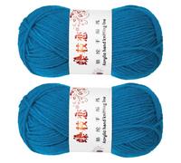 sourcing map 2PCS Crocheting Yarn,Lake Blue 4 Ply Acrylic Yarn 100g Sport Weight Yarns Bulk Soft and Fluffy Yarns for Knitting DIY Crochet Handicraft Blankets Gift,197 Yards