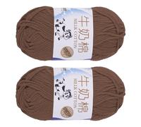sourcing map 2PCS Crocheting Yarn,Light Brown 5 Ply Acrylic Yarn 100g Sport Weight Yarns Bulk Soft and Fluffy Yarns for Knitting DIY Crochet Handicraft Blankets Gift,197 Yards