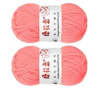 sourcing map 2PCS Crocheting Yarn,Light Pink 4 Ply Acrylic Yarn 100g Sport Weight Yarns Bulk Soft and Fluffy Yarns for Knitting DIY Crochet Handicraft Blankets Gift,197 Yards