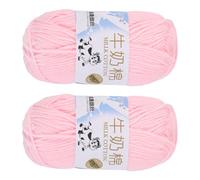 sourcing map 2PCS Crocheting Yarn,Light Pink 5 Ply Acrylic Yarn 100g Sport Weight Yarns Bulk Soft and Fluffy Yarns for Knitting DIY Crochet Handicraft Blankets Gift,197 Yards