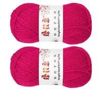 sourcing map 2PCS Crocheting Yarn,Pale Pink 4 Ply Acrylic Yarn 100g Sport Weight Yarns Bulk Soft and Fluffy Yarns for Knitting DIY Crochet Handicraft Blankets Gift,197 Yards