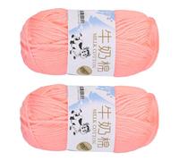 sourcing map 2PCS Crocheting Yarn,Rose Pink 5 Ply Acrylic Yarn 100g Sport Weight Yarns Bulk Soft and Fluffy Yarns for Knitting DIY Crochet Handicraft Blankets Gift,197 Yards