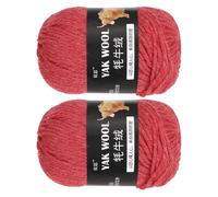 sourcing map 2PCS Crocheting Yarn,Spotted Red 3 Ply Wool Yarn 200g Sport Weight Yarns Bulk Soft and Fluffy Yarns for Knitting DIY Crochet Handicraft Blankets Hat Sweater Gift,220 Yards