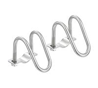 sourcing map 2pcs Cross Pipe Clamp 25mm x 25mm (0.98") M8 304 Stainless Steel U-Shaped Tube Buckle Crossover Steel Pipe Connector for Farm Greenhouse Awning Frames Nursery Fence