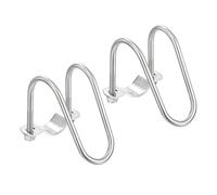 sourcing map 2pcs Cross Pipe Clamp 25mm x 32mm (0.98" x 1.26") M6 304 Stainless Steel U-Shaped Tube Buckle Crossover Steel Pipe Connector for Farm Greenhouse Awning Frames Nursery Fence