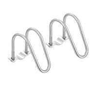 sourcing map 2pcs Cross Pipe Clamp 25mm x 50mm (0.98" x 1.97") M8 304 Stainless Steel U-Shaped Tube Buckle Crossover Steel Pipe Connector for Farm Greenhouse Awning Frames Nursery Fence