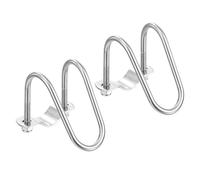 sourcing map 2pcs Cross Pipe Clamp 25mmx25mm/0.98"x0.98" M6 Tube Buckle | 304 Stainless Steel U-Shaped Crossover Steel Pipe Connector for Farm Greenhouse Awning Frames Nursery Fence
