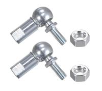 sourcing map 2pcs CS10 M6 Angle Ball Joint, M6x1.0 Right Hand Thread, A3-Steel Self-lubricating Ball Socket End Fitting