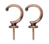 sourcing map 2Pcs Curtain Holdback, Aluminum Alloy Wall Mounted Curtain Holders Drapery Tieback Hooks for Living Room Bedroom Office (Copper)