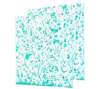 sourcing map 2Pcs Cyan Glitter Acrylic Sheets 1/8" Thickness 8"x8" Transparent Sparkly PMMA Plastic Sheets Extruded Blanks Acrylic for Laser Cutting and Engraving DIY Art Crafting