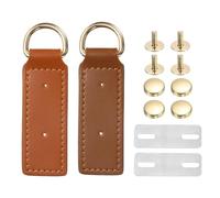 sourcing map 2Pcs D Ring Buckle with Screws, Bag Side Clip Buckle Detachable Leather Purse Clasp Connector for Purse Making Handbag Wallet DIY Craft, Coffee&Brown