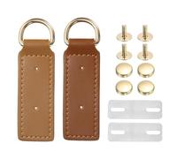 sourcing map 2Pcs D Ring Buckle with Screws, Bag Side Clip Buckle Detachable Leather Purse Clasp Connector for Purse Making Handbag Wallet DIY Craft, Coffee&Khaki