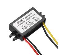 sourcing map 2pcs DC 12V/24V to DC 5V Power Converter 3A 15W Step Down Converter Adjustable Voltage IP67 Waterproof Transformer Power Supply Module Power Adapter for Car Truck Solar System