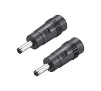 sourcing map 2pcs DC Power Adapter,Female 5.5mmx2.1mm to 4.0mmx1.35mm Male Plug Tips, Input DC Plug Connector Black