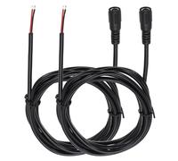 sourcing map 2pcs DC Power Pigtails Cable, 5.5mm x 2.1mm Female Barrel Plug Connectors to Bare Wire Open End 200cm for PC Laptop Toys Cellphone Electronic Devices