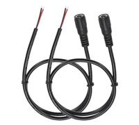 sourcing map 2pcs DC Power Pigtails Cable, 5.5mm x 2.1mm Female Barrel Plug Connectors to Bare Wire Open End 50cm for PC Laptop Toys Cellphone Electronic Devices