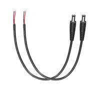 sourcing map 2pcs DC Power Pigtails Cable, 5.5mm x 2.5mm Male Barrel Plug Connector to Bare Wire Open End 25cm for CCTV Camera, DVR, LED Strip