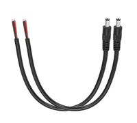 sourcing map 2pcs DC Power Pigtails Cable, 5.5mm x 2.5mm Male Barrel Plug Connector to Bare Wire Open End 30cm for CCTV Camera, DVR, LED Strip