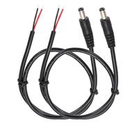 sourcing map 2pcs DC Power Pigtails Cable, 5.5mm x 2.5mm Male Barrel Plug Connector to Bare Wire Open End 50cm for PC Laptop Toys Cellphone Electronic Devices