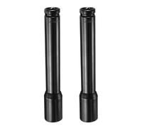 sourcing map 2pcs Deep Impact Socket 1/2" Square Drive by 24mm Metric 6 Point Socket 200mm (8") Extra Long High Carbon Steel Flip Socket for Home Auto Hex Nuts Bolts Repair, Black