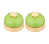 sourcing map 2Pcs Desk Call Bells, 2.52" Front Desk Service Bell for Office, Hotel, Classroom, Dinner, Restaurant, Party, Pet Training, Green