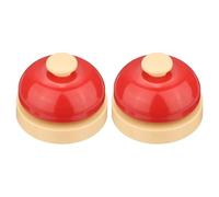 sourcing map 2Pcs Desk Call Bells, 2.52" Front Desk Service Bell for Office, Hotel, Classroom, Dinner, Restaurant, Party, Pet Training, Red