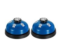 sourcing map 2Pcs Desk Call Bells, 2.8" Front Desk Service Bell, Counter Ringing Bell for Office, Hotel, Classroom, Dinner, Restaurant, Pet Training, Blue