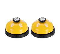 sourcing map 2Pcs Desk Call Bells, 2.8" Front Desk Service Bell, Counter Ringing Bell for Office, Hotel, Classroom, Dinner, Restaurant, Pet Training, Yellow