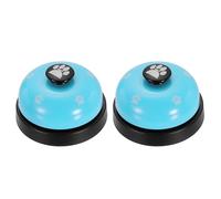 sourcing map 2Pcs Desk Call Bells, 2.8" Front Desk Service Bell, Counter Ringing Bell for Office, Hotel, Classroom, Dinner, Restaurant, Pet Training, Light Blue