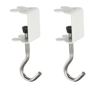 sourcing map 2pcs Desk Hook Clamp 0.2"-1.4" Clamping Range Rabbit Shape Bag Hook for Backpack Table Purse Clothes Portable Desk Mount Bag Holder Hook Clamp, Green