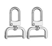 sourcing map 2pcs Detachable Snap Hook Swivel Clasp 1" (25mm) Zinc Alloy D-Rings Lobster Claw Clasp with Screw Bar for Keychain Lanyard Purse Hardware DIY Craft, Silver-White
