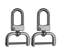 sourcing map 2pcs Detachable Snap Hook Swivel Clasp 1" (25mm) Zinc Alloy D-Rings Lobster Claw Clasp with Screw Bar for Keychain Lanyard Purse Hardware DIY Craft, Gunmetal