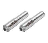 sourcing map 2pcs Diamond Dressers, 10mm x 47mm (25/64" x 1-7/8") Single Tapered Point Grinding Wheel Round Pen Welded Diamond Dressing Tools, Silver Tone