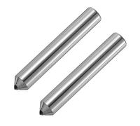 sourcing map 2pcs Diamond Dressers, 8mm x 50mm (5/16" x 2") Single Tapered Point Grinding Wheel Round Pen Welded Diamond Dressing Tools, Silver Tone