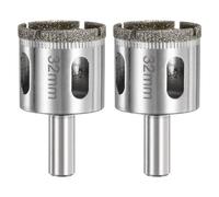sourcing map 2pcs Diamond Drill Bit Hole Saw 1-1/4"(32mm) Tile Core Cutting Drilling Tool for Glass Ceramic Marble Porcelain Tile Quartz Gemstone Aquariums
