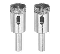 sourcing map 2pcs Diamond Drill Bits 18mm Serrated Hollow Core Hole Saw for Glass Ceramic Porcelain Tile Marble Stone