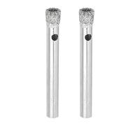 sourcing map 2pcs Diamond Drill Bits 6mm Serrated Hollow Core Hole Saw for Glass Ceramic Porcelain Tile Marble Stone