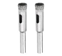sourcing map 2pcs Diamond Drill Bits 8mm Serrated Hollow Core Hole Saw for Glass Ceramic Porcelain Tile Marble Stone