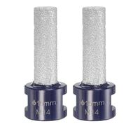 sourcing map 2pcs Diamond Finger Milling Bits 15mm (3/5") Dia M14 Thread Diamond Milling Bit for Enlarging Shaping Existing Holes in Porcelain Ceramic Tile Marble, Blue