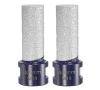 sourcing map 2pcs Diamond Finger Milling Bits 20mm (3/4") Dia M14 Thread Diamond Milling Bit for Enlarging Shaping Existing Holes in Porcelain Ceramic Tile Marble, Blue